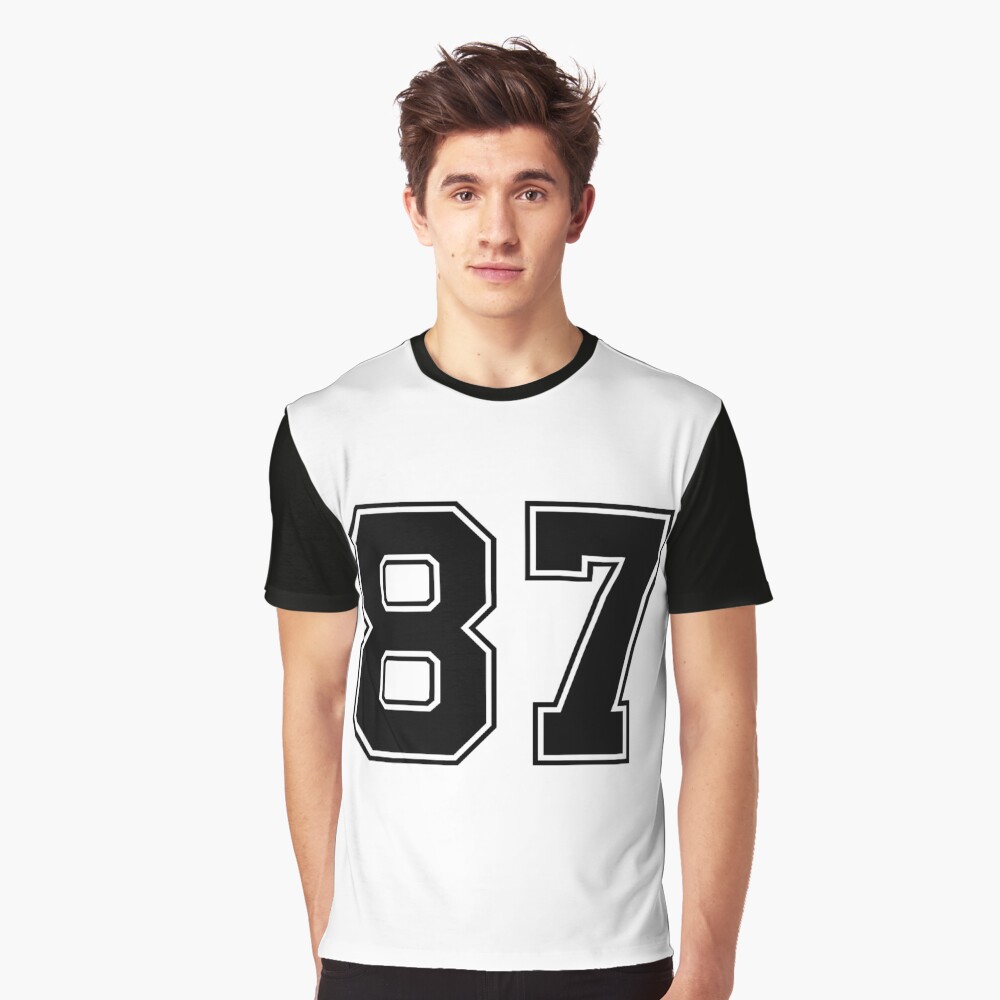 87 American Football Classic Vintage Sport Jersey Number in black number on  white background for american football, baseball or basketball Magnet for  Sale by Marcin Adrian