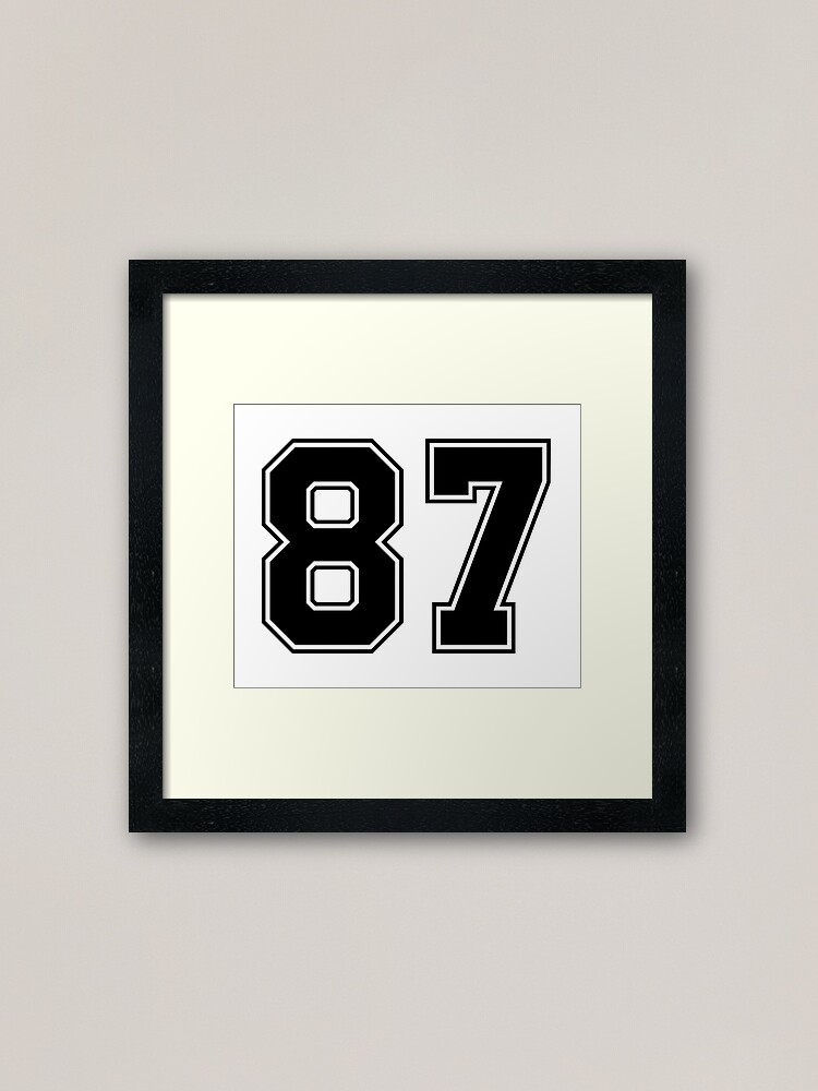 87 American Football Classic Vintage Sport Jersey Number in black number on  white background for american football, baseball or basketball Magnet for  Sale by Marcin Adrian