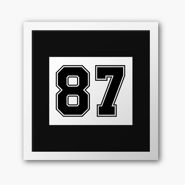 87 American Football Classic Vintage Sport Jersey Number in black number on  white background for american football, baseball or basketball Magnet for  Sale by Marcin Adrian