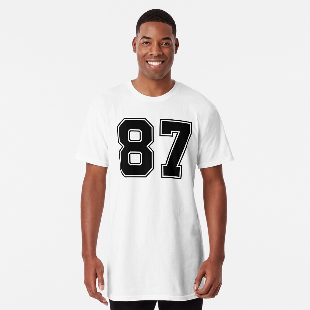 87 American Football Classic Vintage Sport Jersey Number in black number on  white background for american football, baseball or basketball Poster for  Sale by Marcin Adrian