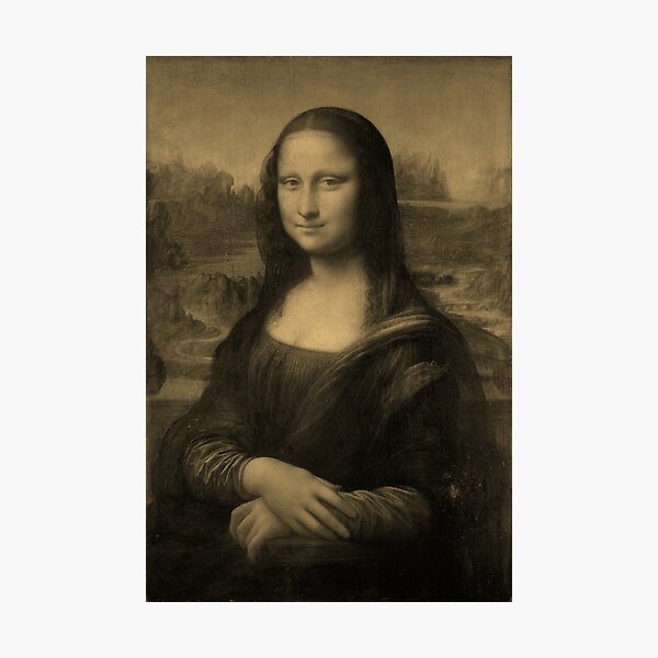 Mona Lisa Black and White Version