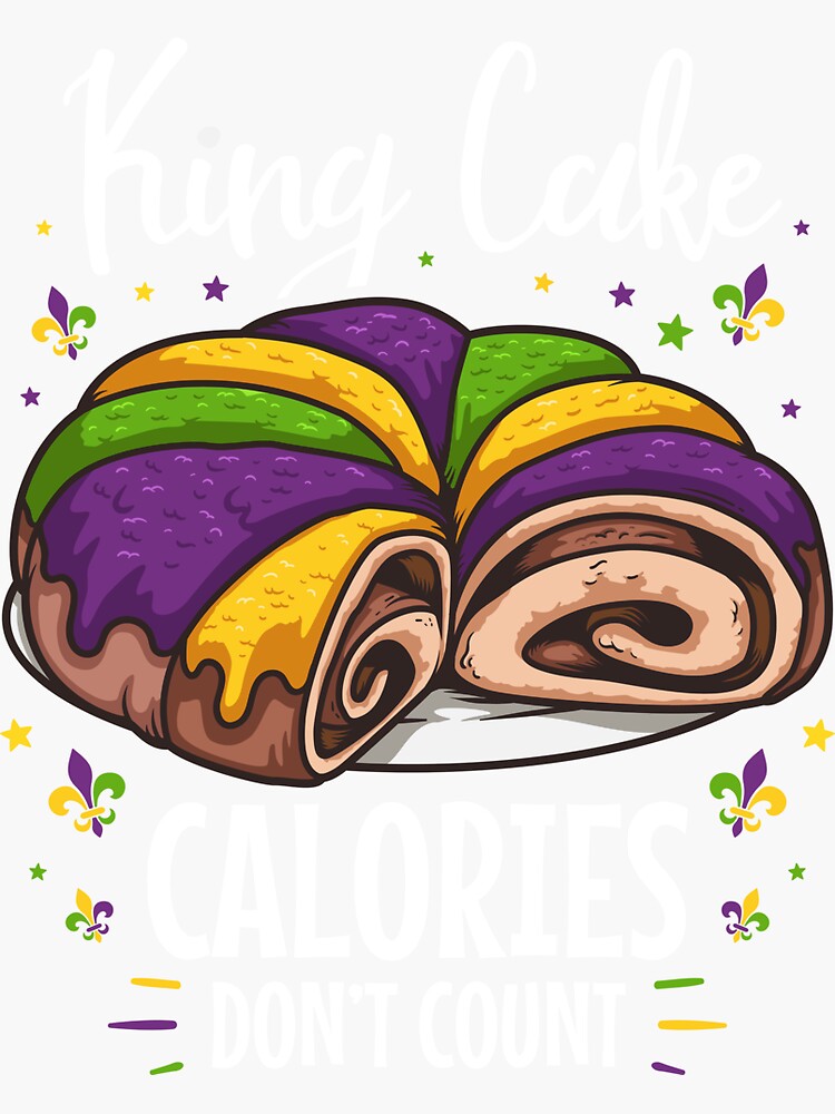 mardi gras cake calories