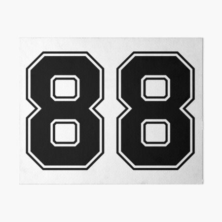 88 American Football Classic Vintage Sport Jersey Number in black