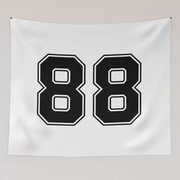 Item preview, 88 American Football Classic Vintage Sport Jersey Number in black number on white background for american football, baseball or basketball designed and sold by Marcin Adrian.