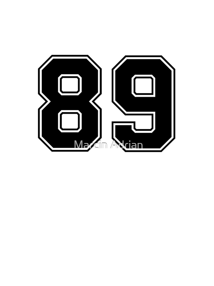 89 American Football Classic Vintage Sport Jersey Number in black number on  white background for american football, baseball or basketball Graphic T- Shirt Dress for Sale by Marcin Adrian