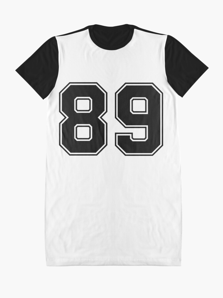 89 American Football Classic Vintage Sport Jersey Number in black number on  white background for american football, baseball or basketball Graphic T- Shirt Dress for Sale by Marcin Adrian