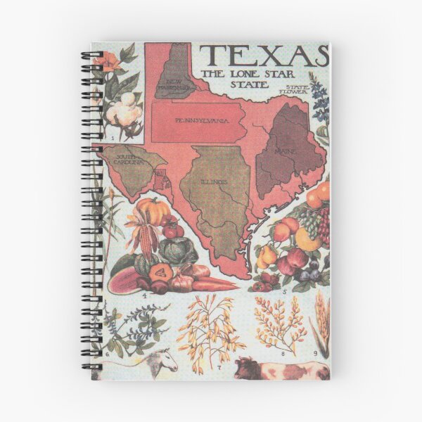 Item preview, Mapa agrícola antiguo de Texas (1922) designed and sold by BravuraMedia.