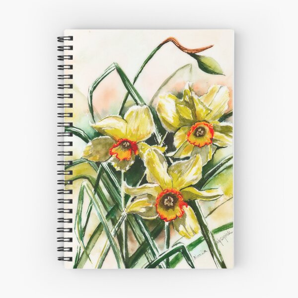 Item preview, Daffodil Quartet Watercolour Painting designed and sold by Monika's Painting.
