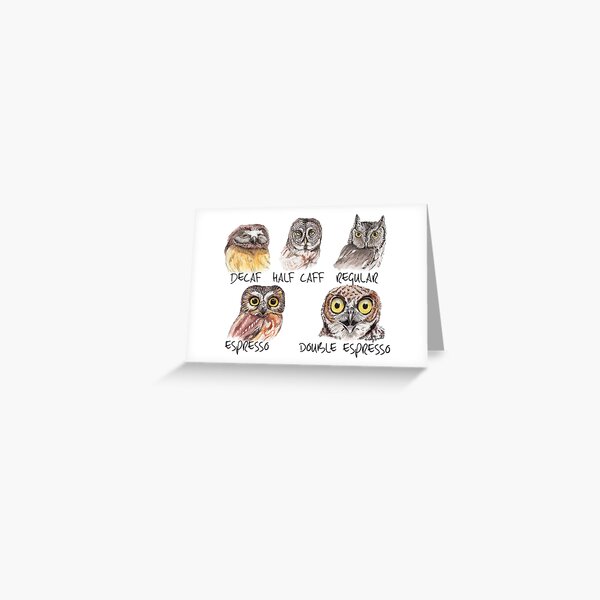 Item preview, Owl Caffeine Scale - funny coffee owls designed and sold by HollySimental.