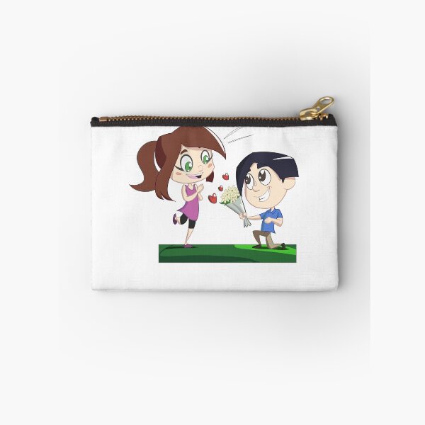 Item preview, vector element,cartoon characters,comic characters,comic,boy giving flowers to a girl,valentines day special,illustration designed and sold by Urban Binge.
