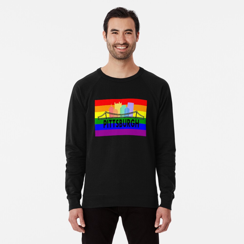 PITTSBURGH PIRATES PRIDE NIGHT Black Rainbow T SHIRT SZ XL LGBTQ