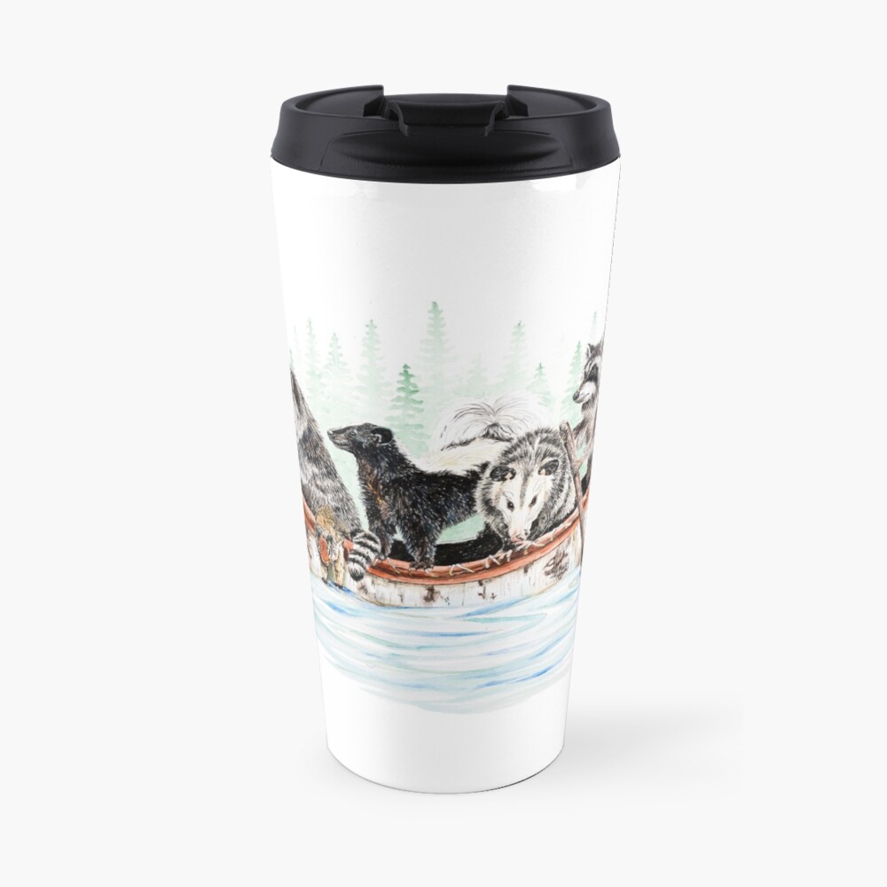 Critter Canoe - forest animals Travel Mug