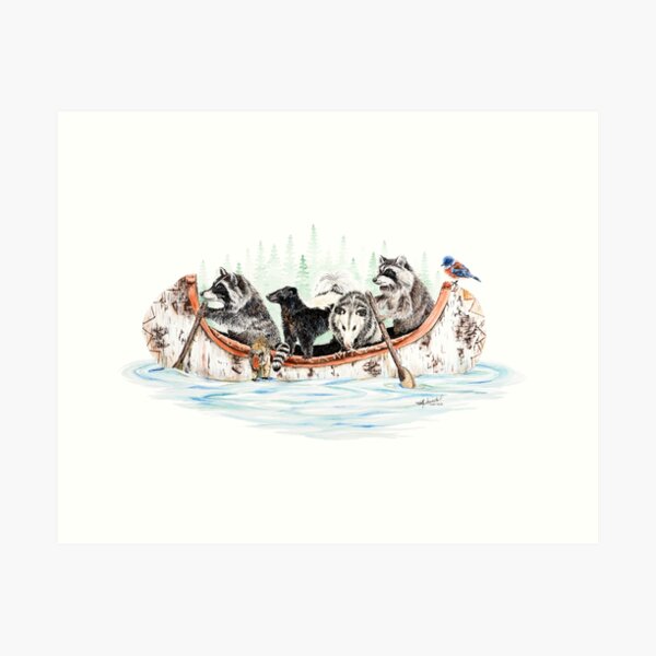 Item preview, Critter Canoe - forest animals designed and sold by HollySimental.