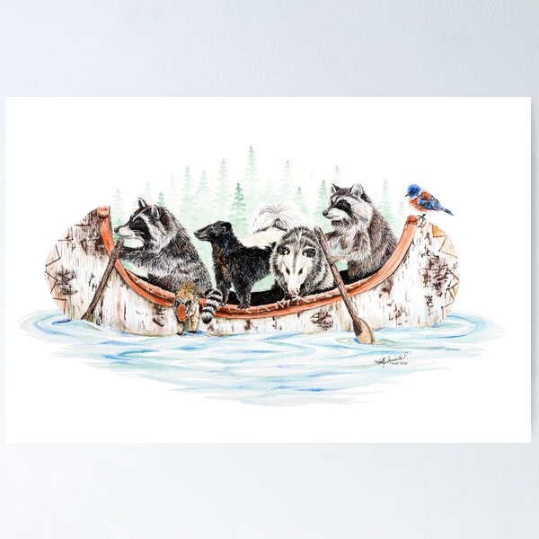 Item preview, Critter Canoe - forest animals designed and sold by HollySimental.