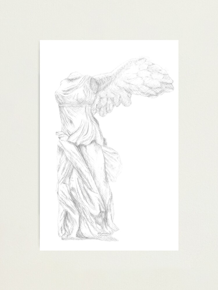 winged victory of samothrace drawing