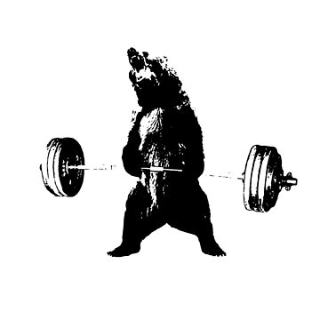 Artwork thumbnail, Deadlifting Bear by mandarinolive