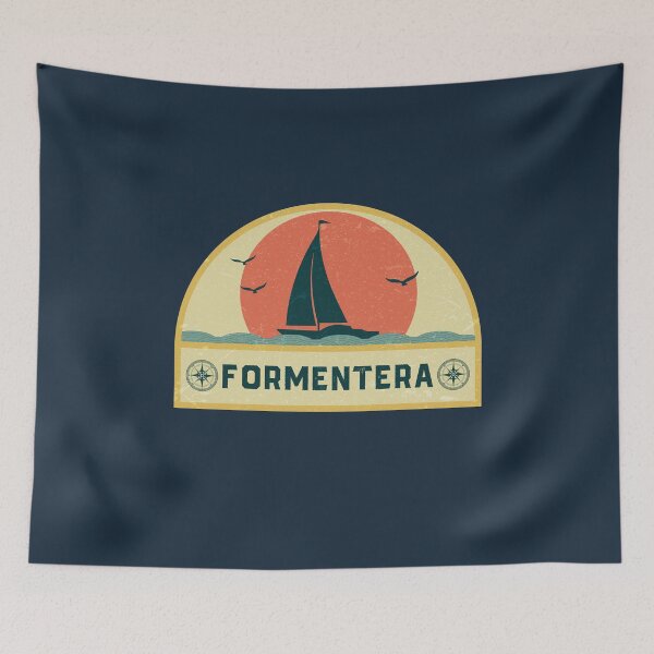 Item preview, Vintage Formentera Spain Sailing Vacation Badge designed and sold by dk80.