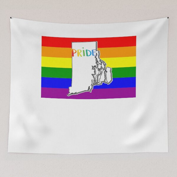 Item preview, Rhode Island Gay Pride Shirt - Rhode Island LGBT Rainbow Flag Shirt - Rhode Island Gay Pride designed and sold by Galvanized.