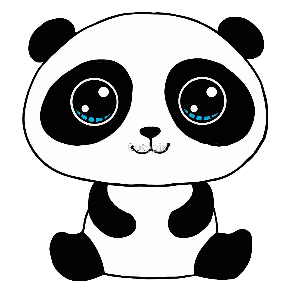Cute Baby Panda Hand drawn Illustration