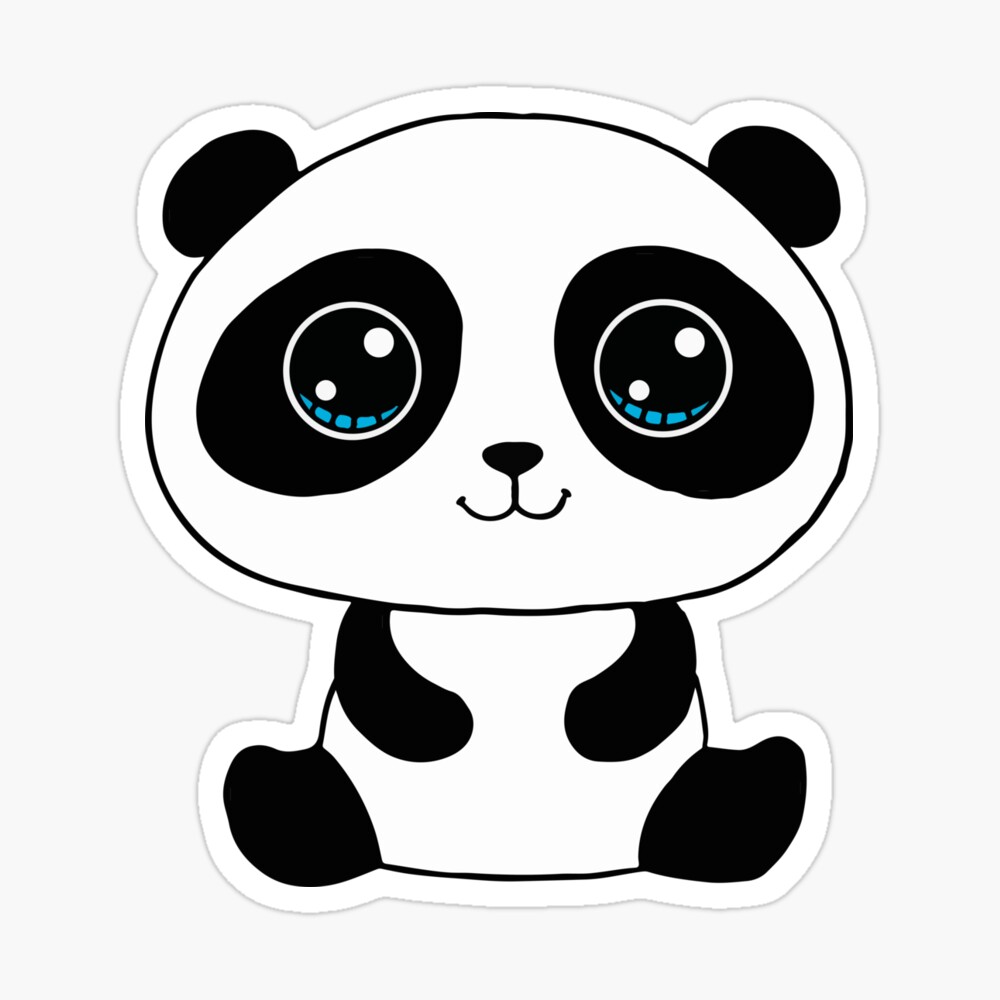 Cute Panda Kawaii Chibi Hand drawn Illustration | Greeting Card