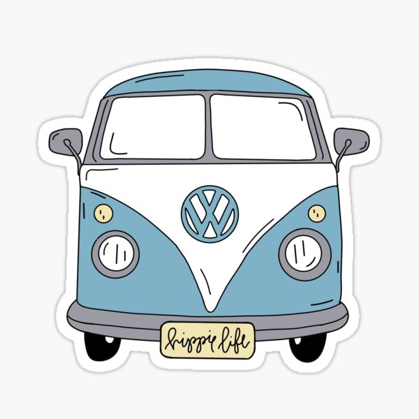 Hippie Van Stickers | Redbubble