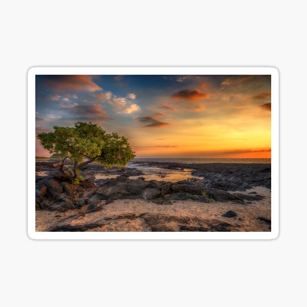 Wawaloli Beach Sunset Sticker