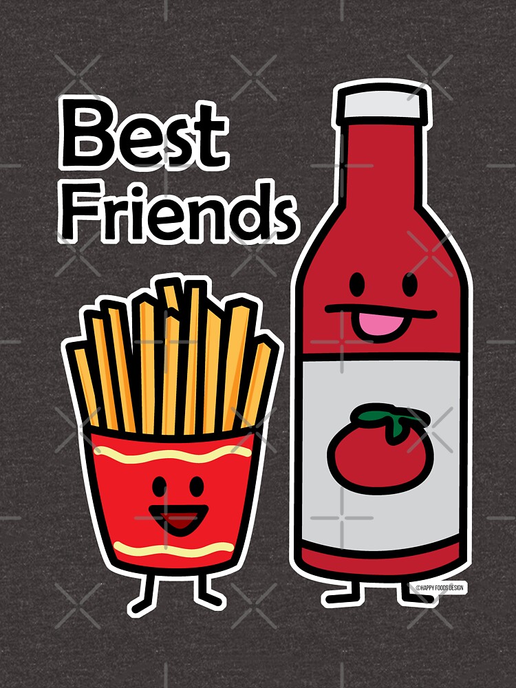 "French Fries Ketchup best buds friends buddies lunch" Tshirt for Sale