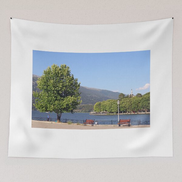 Item preview, Ioannina lake and Aslan Pasha mosque landscape summer season designed and sold by goceris.