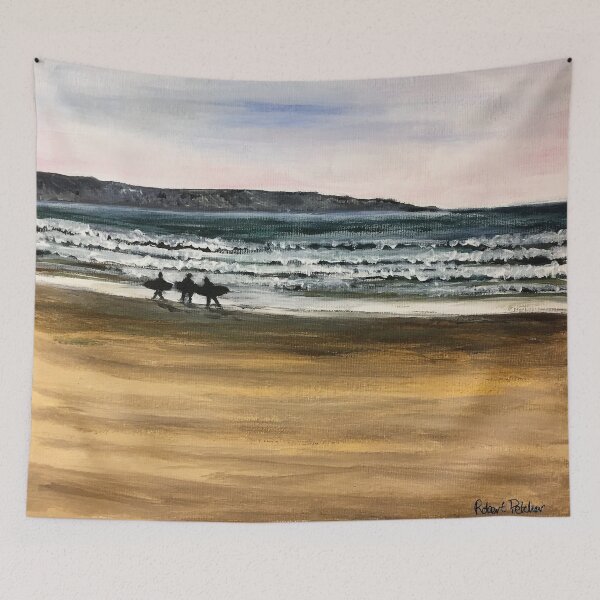 Item preview, Surfers on Llangennith Beach designed and sold by Robert Petcher Art.