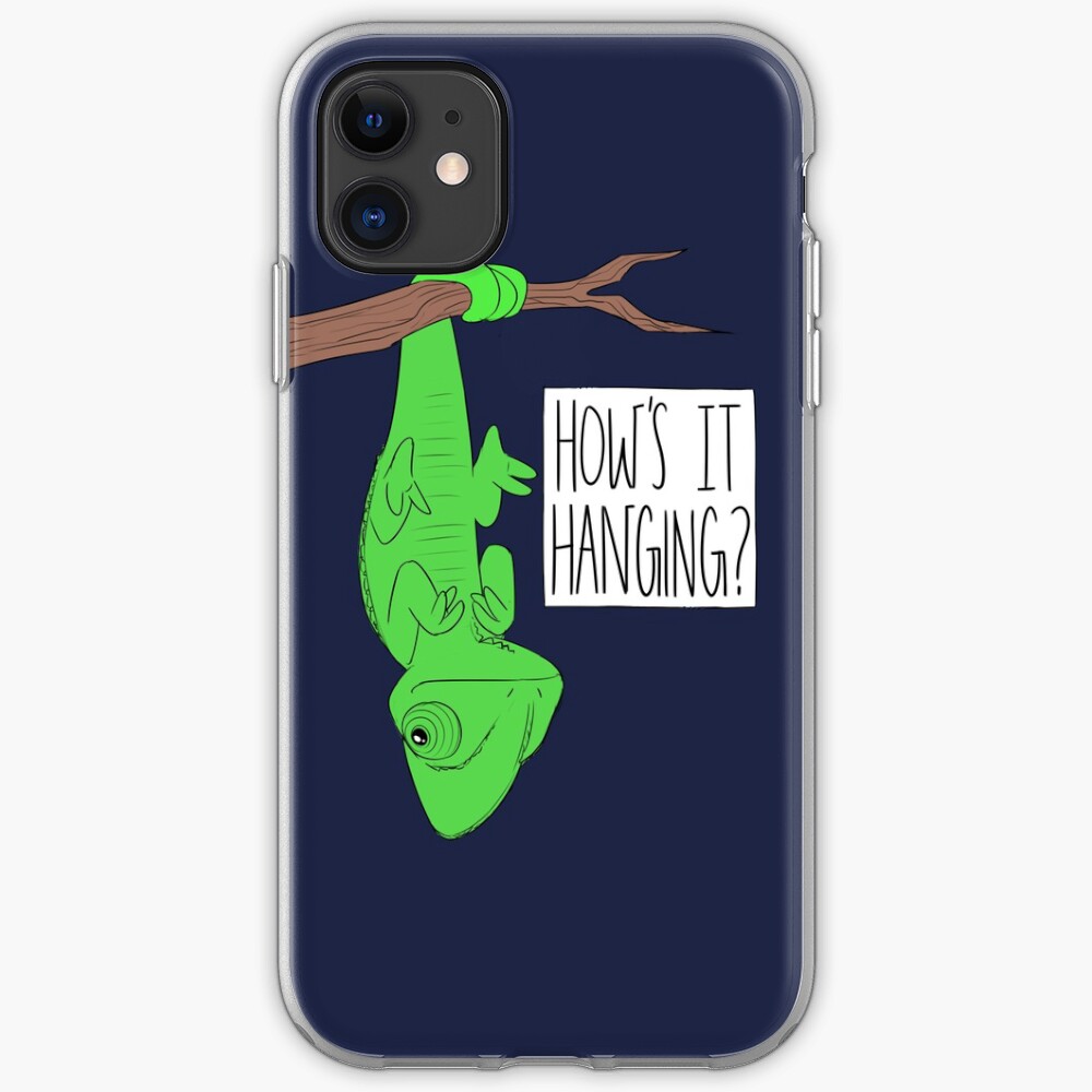 CUTE CHAMELEON-How's It Hanging? iPhone Case & Cover