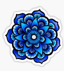 Mandala bleu Sticker