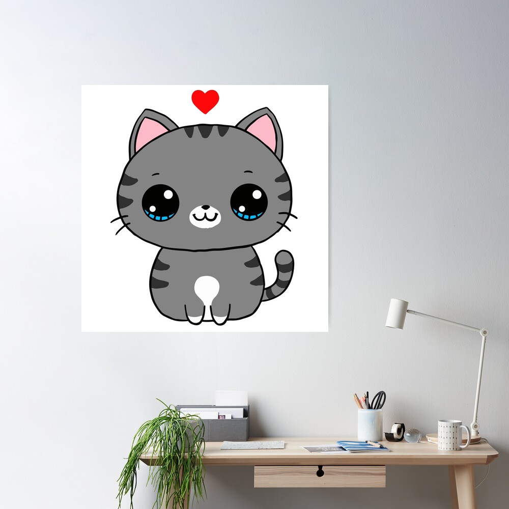 Collection of Cute Hand Drawn Cat Stickers 8079757 Vector Art at