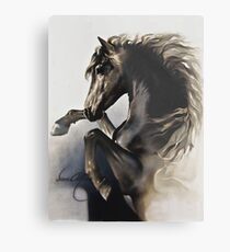 "Black Fury" Painting in Oils Metal Print