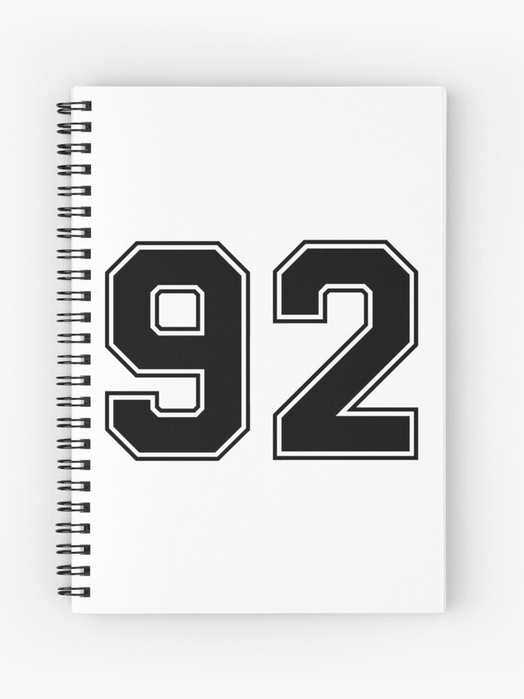 92 American Football Classic Vintage Sport Jersey Number in black