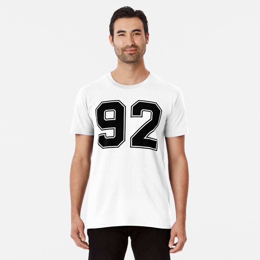 92 American Football Classic Vintage Sport Jersey Number in black number on  white background for american football, baseball or basketball Sleeveless  Top for Sale by Marcin Adrian