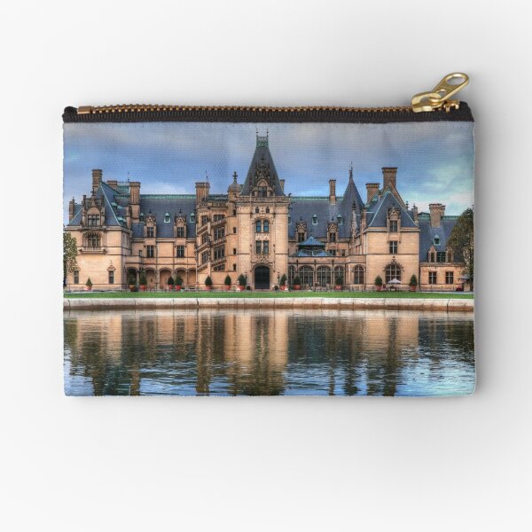 Biltmore Reflection Through The Fountain Beach Towel by Carol