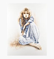 Lámina fotográfica Pintura "chica hippie" en los aceites