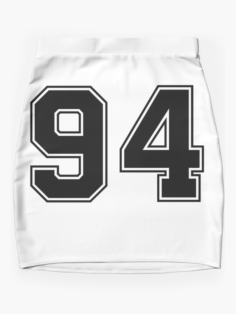 94 American Football Classic Vintage Sport Jersey Number in black number on  white background for american football, baseball or basketball' Mini Skirt  for Sale by Marcin Adrian