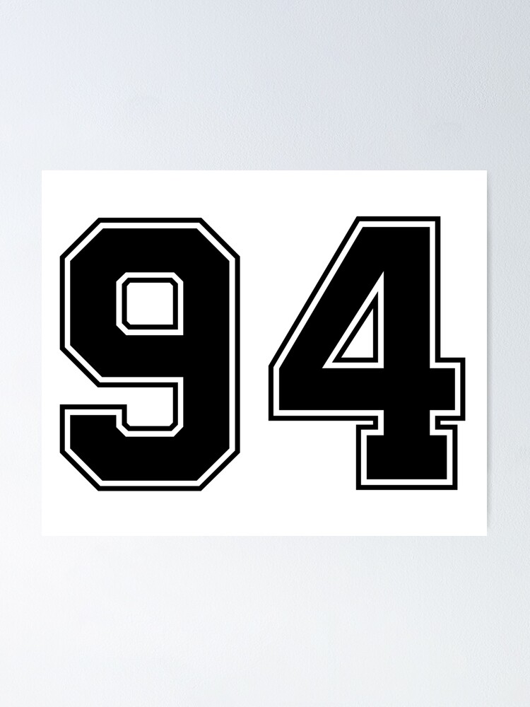 01 American Football Classic Vintage Sport Jersey Number in black number on  white background for american football, baseball or basketball Poster for  Sale by Marcin Adrian