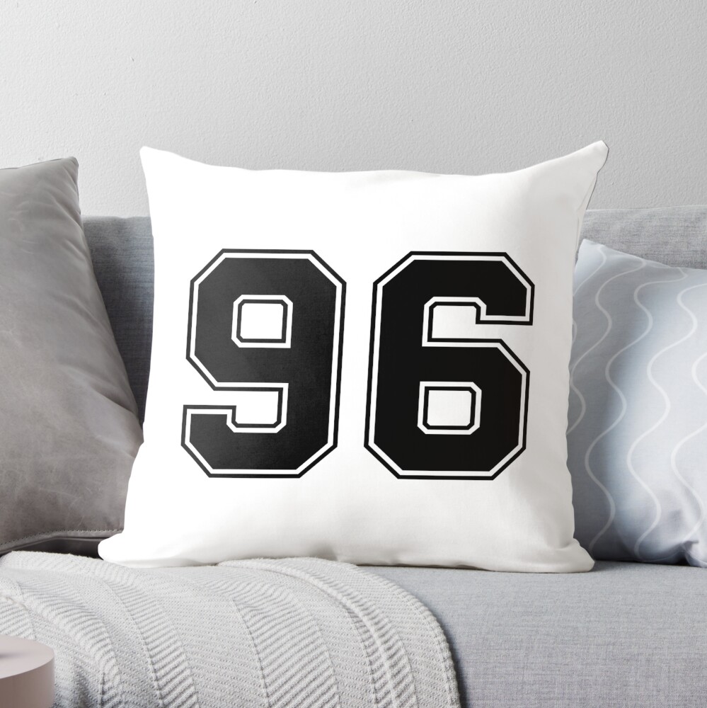 96 American Football Classic Vintage Sport Jersey Number in black number on  white background for american football, baseball or basketball | Metal