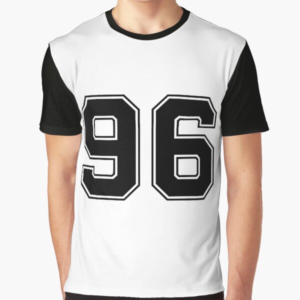 96 American Football Classic Vintage Sport Jersey Number in black number on  white background for american football, baseball or basketball Metal Print  for Sale by Marcin Adrian