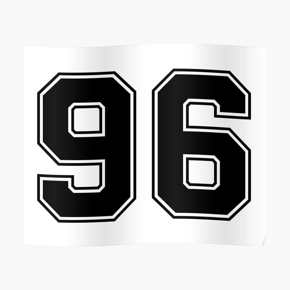 96 American Football Classic Sport Jersey Number in the Colors of