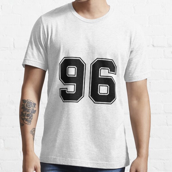 96 American Football Classic Vintage Sport Jersey Number in black number on  white background for american football, baseball or basketball | Metal