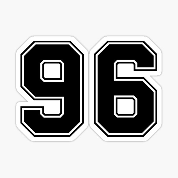 96 American Football Classic Vintage Sport Jersey Number in black number on  white background for american football, baseball or basketball | Art Board