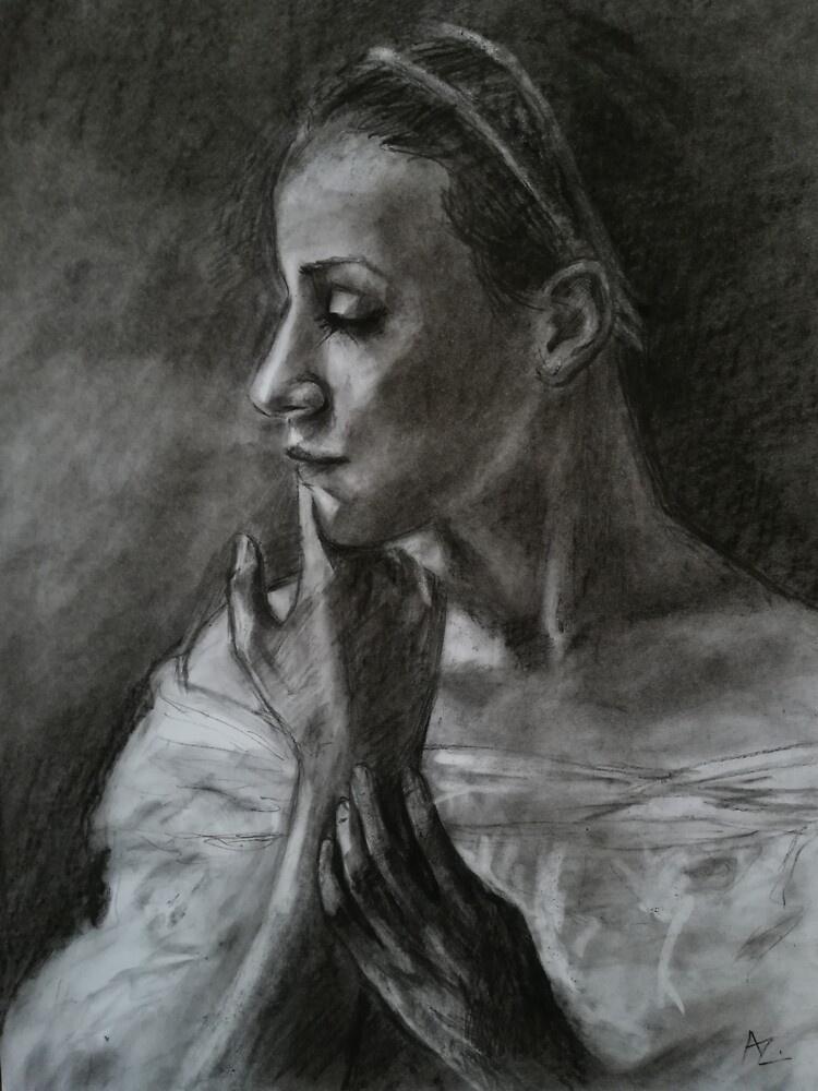 Thumbnail 3 of 3, Sticker, Portrait of a ballerina designed and sold by Anthropolog.