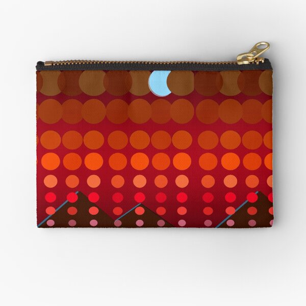 Polka Dots Madness-Nightfall Bronze Zipper Pouch