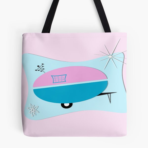 Item preview, Pink Aqua Atomic Space Age Camper designed and sold by Patricia Montgomery.