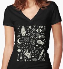 Witchcraft Women's Fitted V-Neck T-Shirt