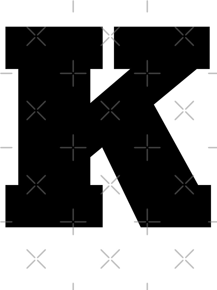 Letter K Uppercase Alphabet T-Shirt Letter K Uppercase Alphabet T-Shirt
