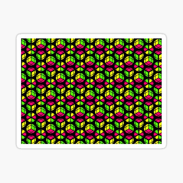 Vista previa del artículo con la obra «Cubos de burbujas verdes, rojos y amarillos», diseñado y vendido por weavernap.